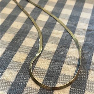 Elegant Gold Necklace says 925 Italy showing wear 14 inches